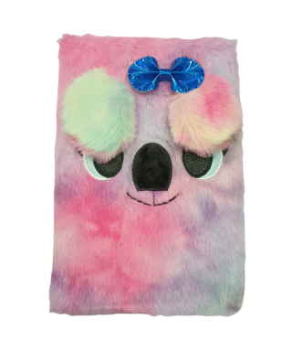 A5 Plush Notebook 15x21Cm 80G, 80Sheets Dog Design Colored