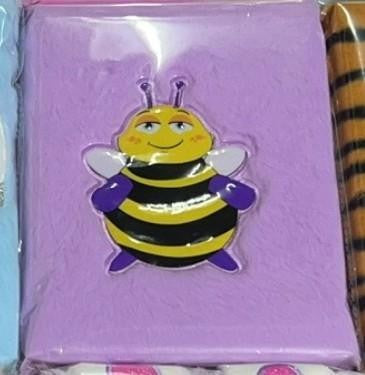 A5 Plush Notebook 15x21Cm 80G, 80Sheets Bee Design