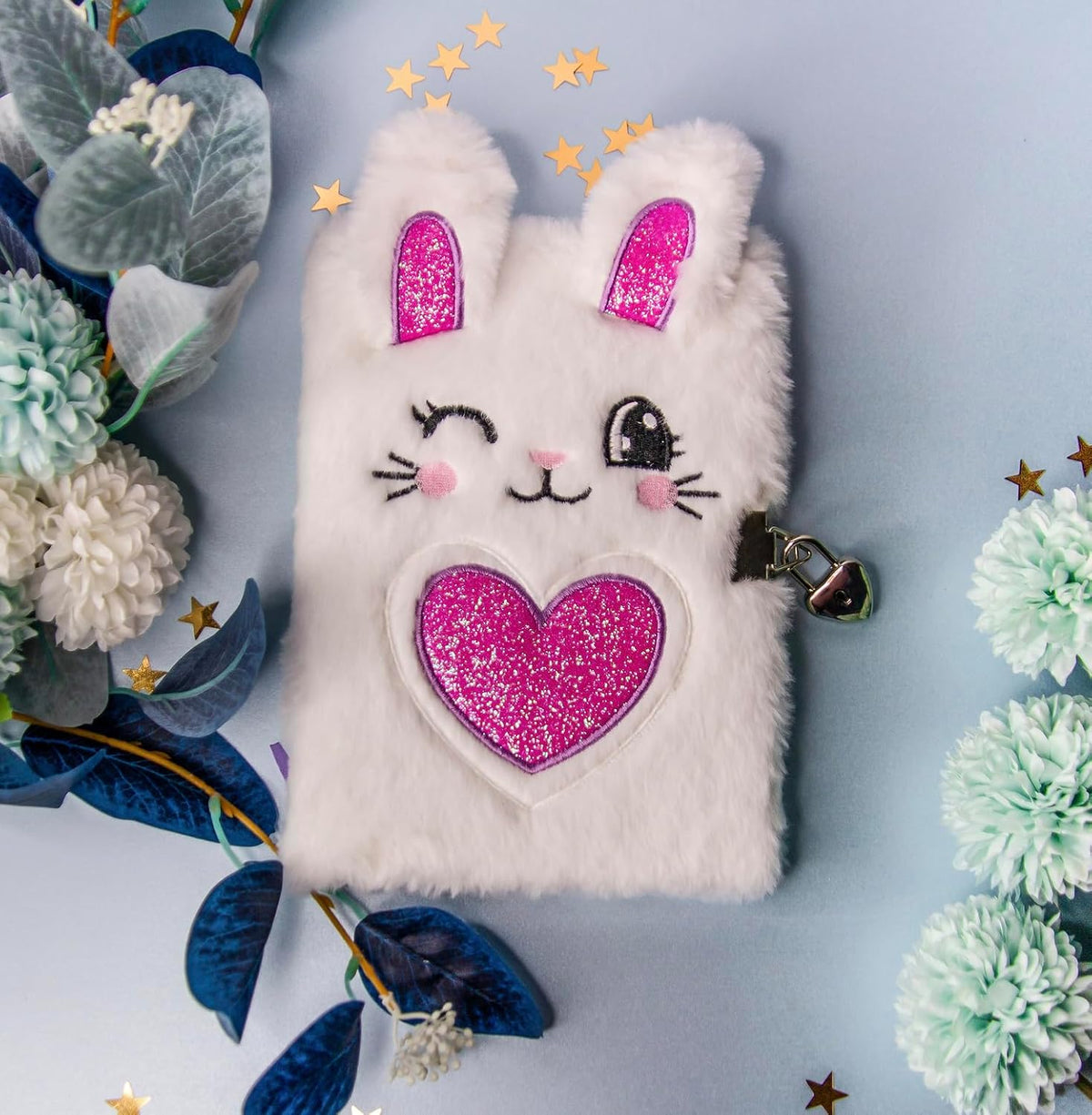 A5 Plush Notebook 15x21Cm 80G, 80Sheets Cat Design