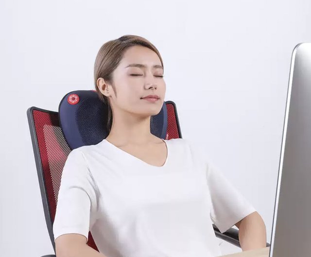 Electric Neck, Shoulder and Back Massager Pillow Black&amp; Blue