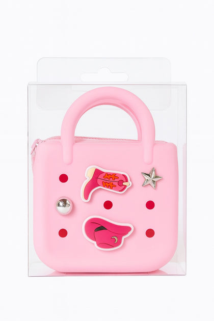 Mini Handbag & Charmas Set Mini Handbag 100X30X120Mm With Charms