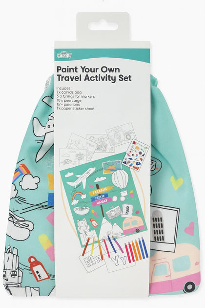 Canvas Bag/Mini Color Markers With 26 Drawing Cards