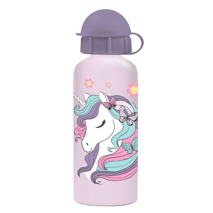 Aluminium Water Bottle 500Ml Girl Unicorn
