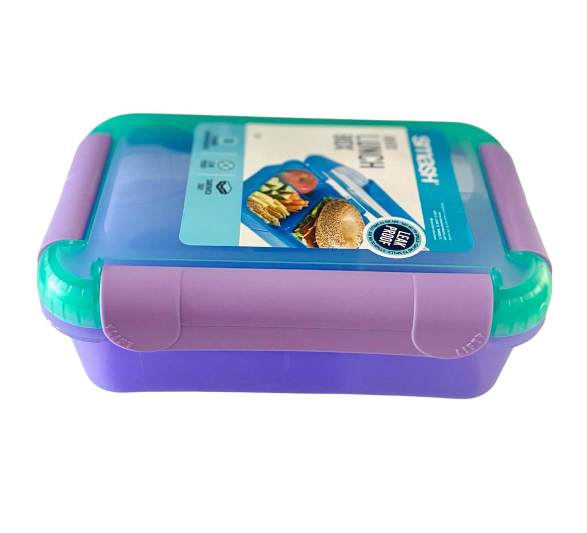 Bento Lunch Box Large Purple Turquoise