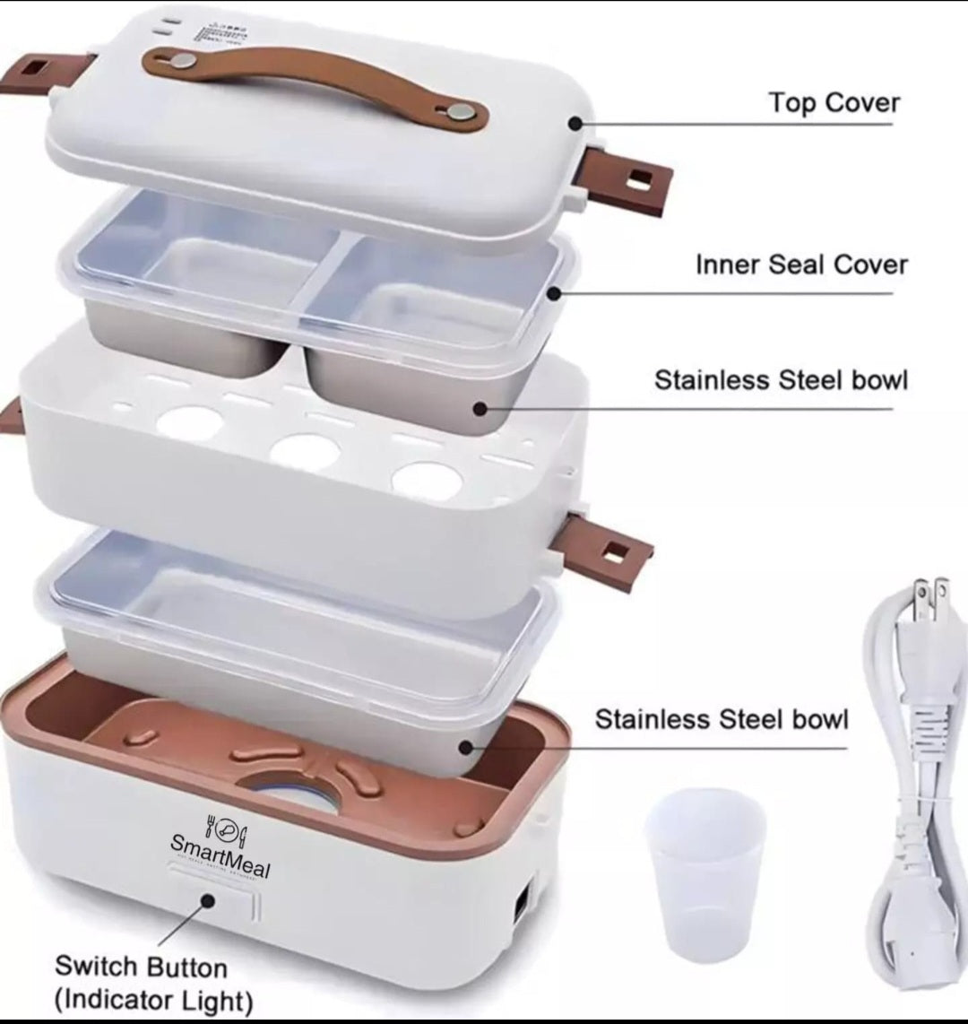 Double Layer Electrical Lunchbox With Lunchbag