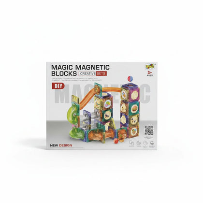 Magic Magnetic Blocks - DIY Creative Marble Run Set