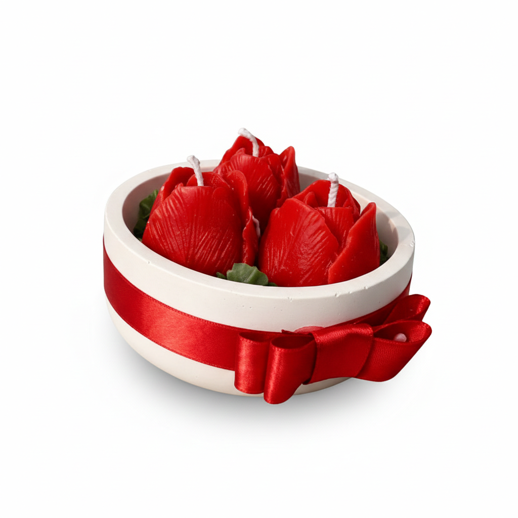 Gypsum Wax PVC Pack (3 flowers – Bubble Plate – Heart)