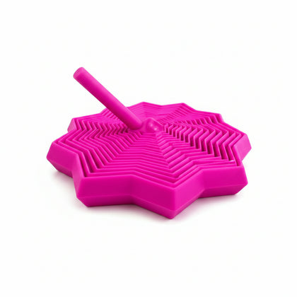 Expanded Sensory Fidget Star - WITH HANDLES - fuschia