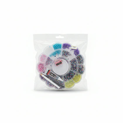 Bedazzling kit 15 colors+2 Glues+white pencil + tweezers