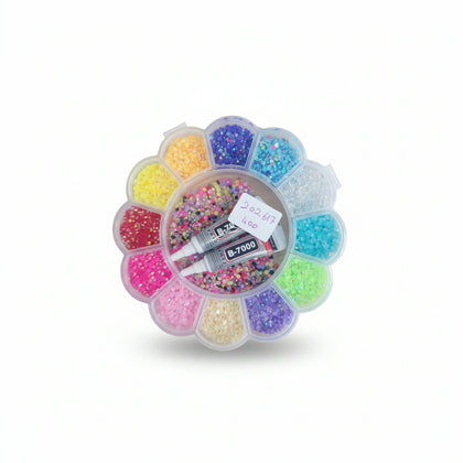 Bedazzling kit 13 colors+2 Glues