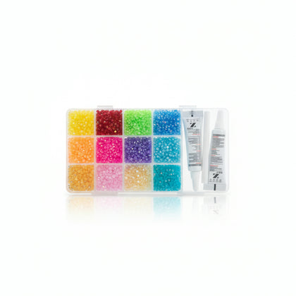 Bedazzling kit 12colors+2 Glue +white pencil