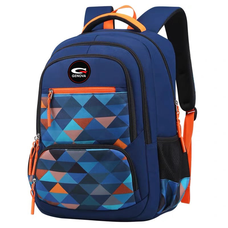 Backpack 3 Part Plain Size 46X33X21 Navy-Orange