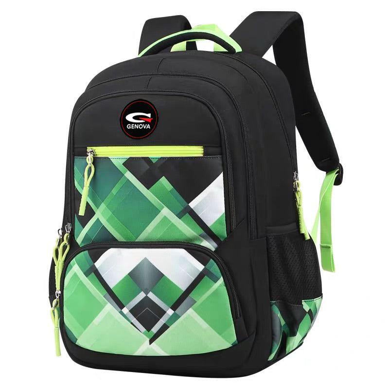 Backpack 3 Part Plain Size 46X33X22 Black-Green