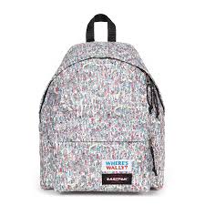 Backpack 1 Part Padded Pak'R Wally Pattern White