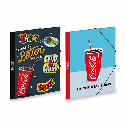 Document Wallet A4 3 Flap Elastic Closure Coca-Cola Tasty