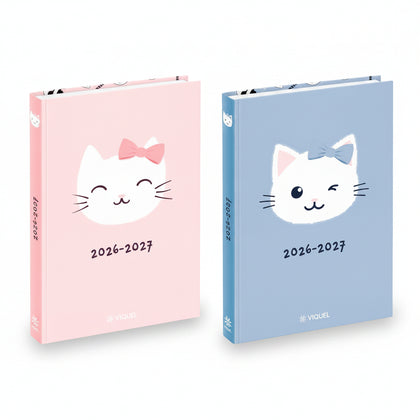 School Diary 11x17cm Aug 2026-Jul 2027 Miaou