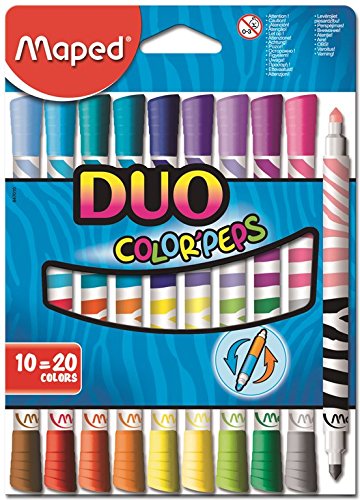 Double-Sided Fiber Pens Colorpeps 10/Pack