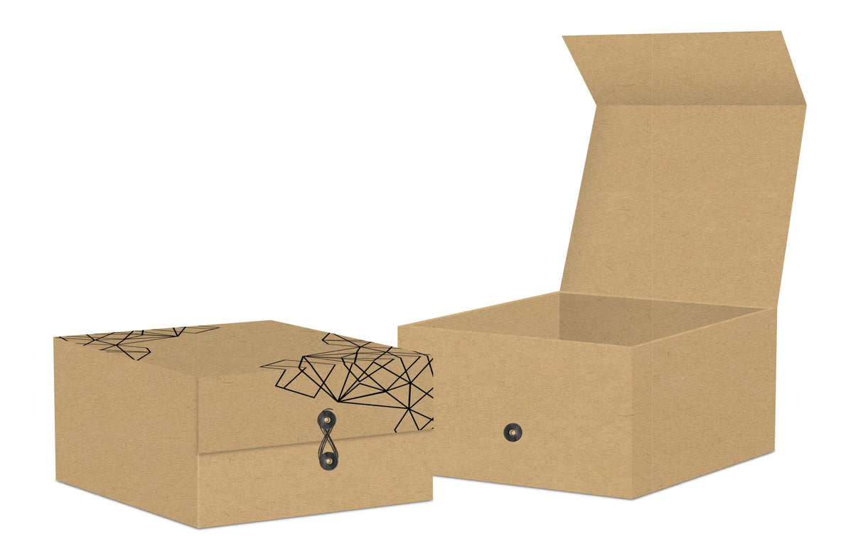 Gift Brown Kraft Gift Boxes 25+25X10Cm