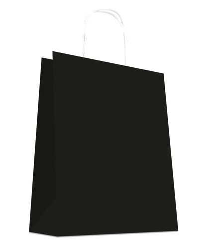 Gift Bag White Kraft Black 32x15X42Cm