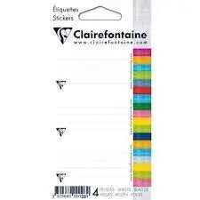 Labels Assorted Matric Pack of 12, self-adhesive name labels for books.