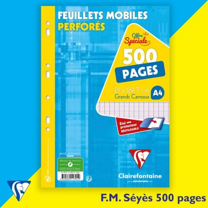 Loose Leaf Perforated 300+200 Free A4, punched refill sheets on satin-smooth 90gsm paper.
