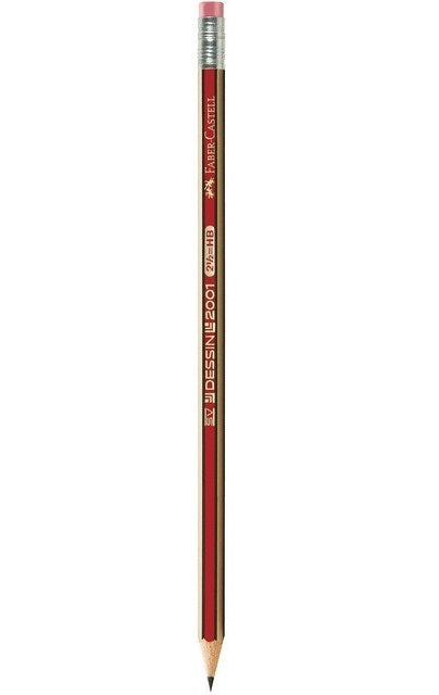 Pencil Design W/Rubber Hb Pcs