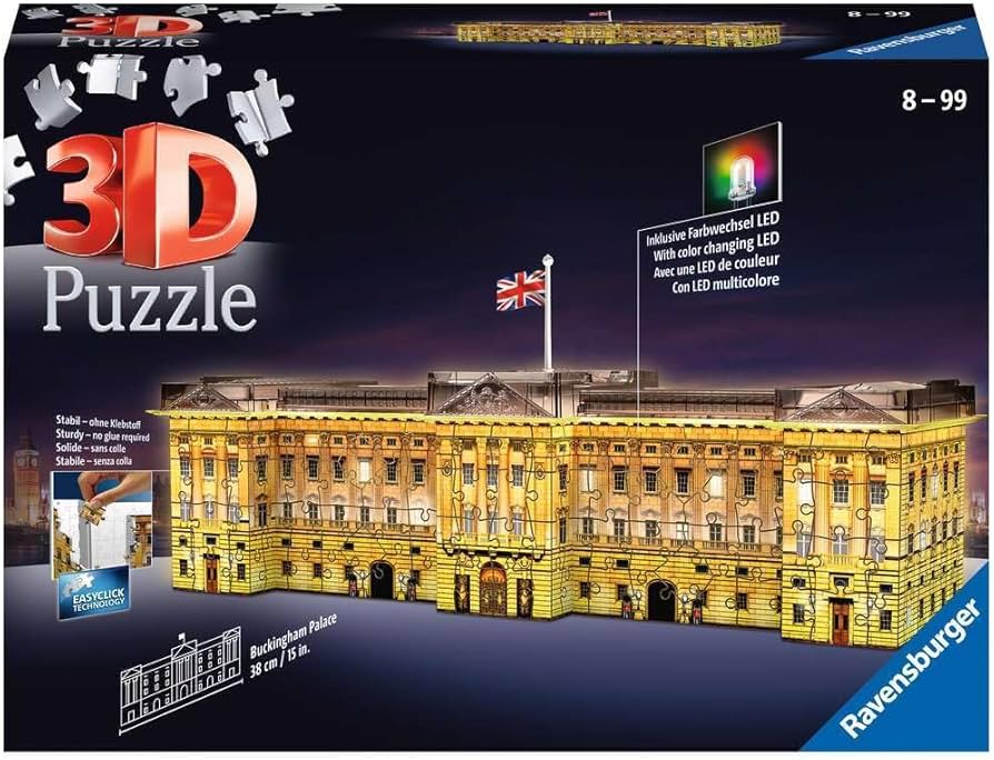 3D Puzzle Buckingh Palace Night Edition 216Pcs