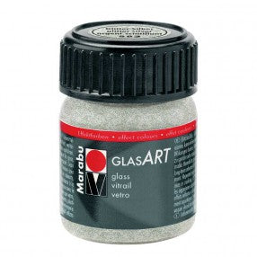 Glass Art 15Ml Metalic Glitter Silver 582