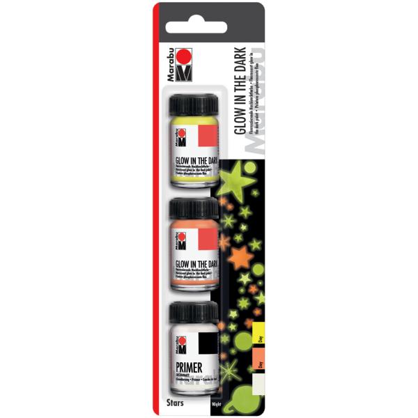Glow In The Dark Set Stars 3 X 15 Ml