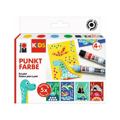 Marabu Kids Dot Pen Set 4X25Ml Dino