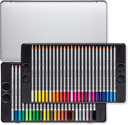 Metal Box Of 48 Karat Aquarell Water Colour Pencil