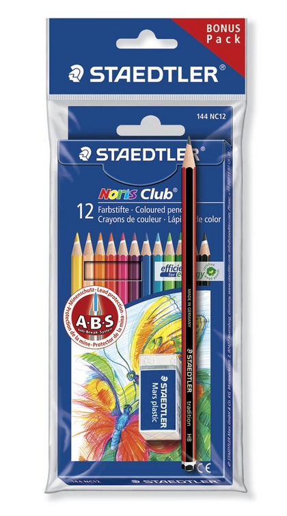 Coloring Pencil Abs 12+Pencil+Eraser
