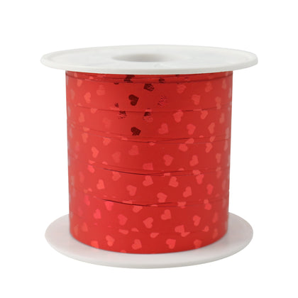 Ribbon Iridescent Heart Red