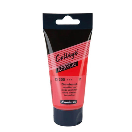 Acrylic Paint Tube Vermilion Red 75Ml