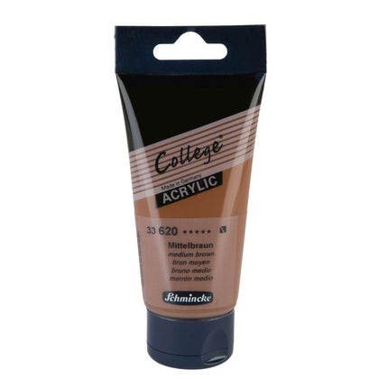 Acrylic Paint Tube Medium Brown 75Ml