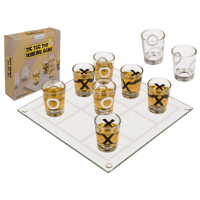Drinking Tic-Tac-Toe Game with 9 Shot Glasses – Adult Party