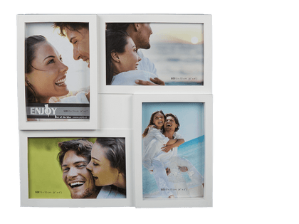 Photo Frame Plastic For 4 Photos White