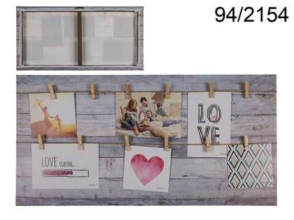 Canvas Frame Clothes Line 30 X 60 Cm With 12 Mini Wooden Clips