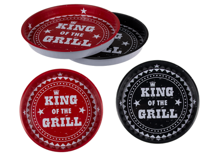 Round Metal Tray"King Of The Grill"33 Cm