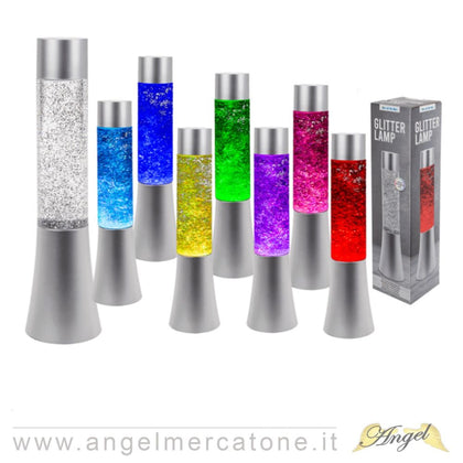 Glitter Lamp With Color Changing Led 34 Cm