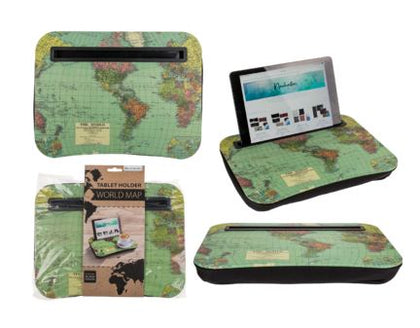 Ibed Laptop Table&Tablet Holder World Map Cushioned Base Design32X24Cm