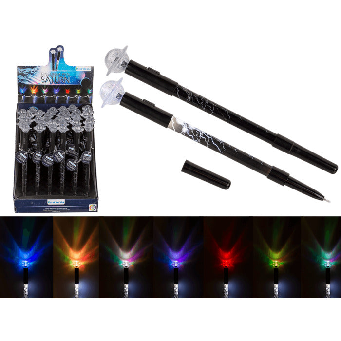 Fineliner Pen With Led Saturn 21 Cm Assorted Light Colors
