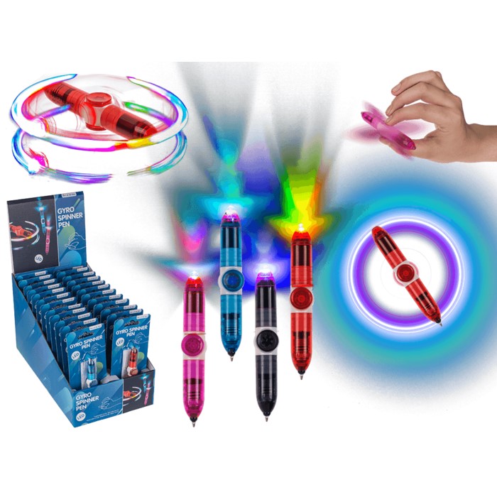 Pen Gyro Spinner With Led9 Cm 4 Colors Plastic Assorted