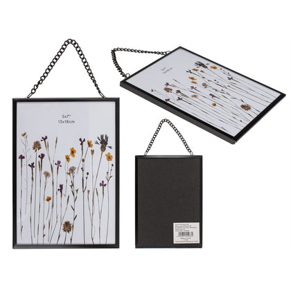 Metal Picture Frame Black W/ Metal Rope 13X18 Cm