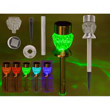 Garden Light Prisma 3 Colors Assorted Solar Cell Led 37X5.5X5.5Cm, Setof 3
