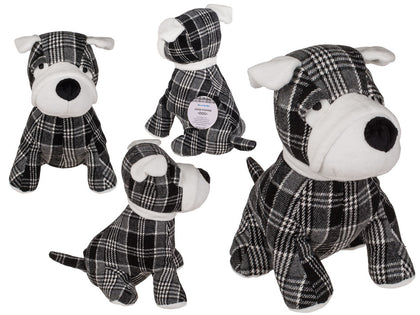 Door Stopper, Dog Black/Grey/White Dog 25 Cm 100% Polyester 1 Kg