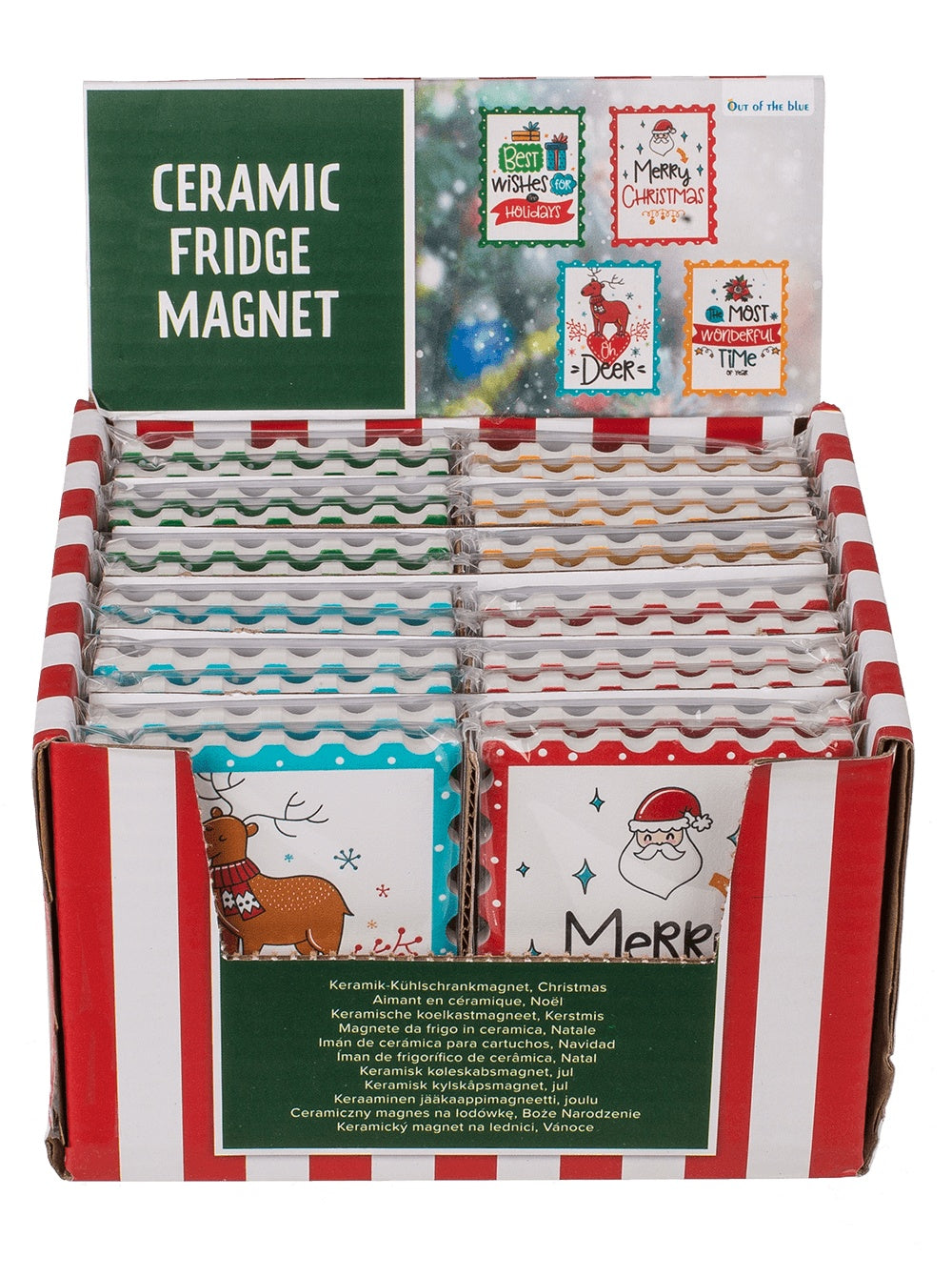 Fridge Magnet, Christmas, ca. 6 x 8 cm, 4 assorted designs , 24 pcs. per display