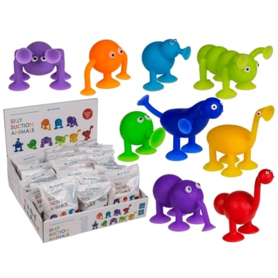 Silly Suction Animals 5X7Cm Assorted Colors