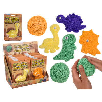 Dinosaur Foam Putty "Mold It!-Shape It!-Bounce It!" Assorted Colors