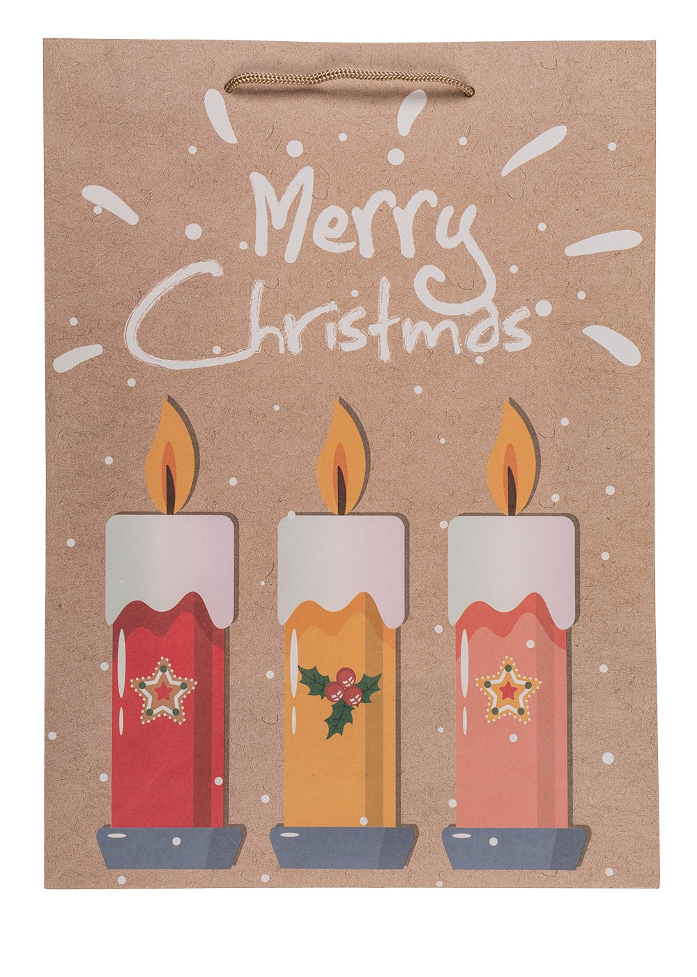 Paper gift bag, Christmas Warms, ca. 25 x 8, 5 x 34, 5 cm, 4 ass., 12 pcs in polybag